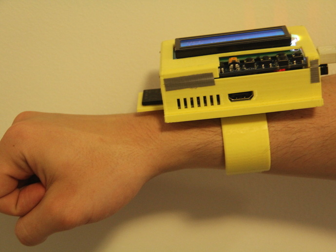 adafruit 液晶 键盘 pi 板 手腕 山 linux 计算机 手镯 3d打印模型 游戏玩具模型 raspberry
