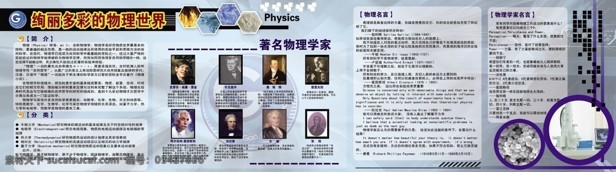 物理世界 绚丽多彩 物理 物理学家 物理名言 物理学家名言 分层 源文件 源文件库