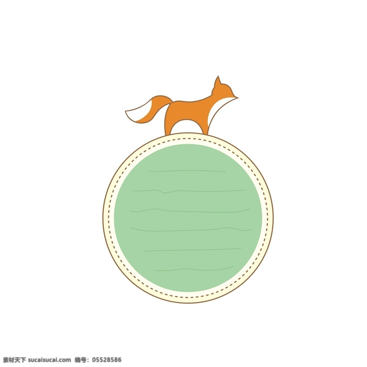 原创 动物 狐狸 边框 卡通 对话框 标题 框 标题框 森林