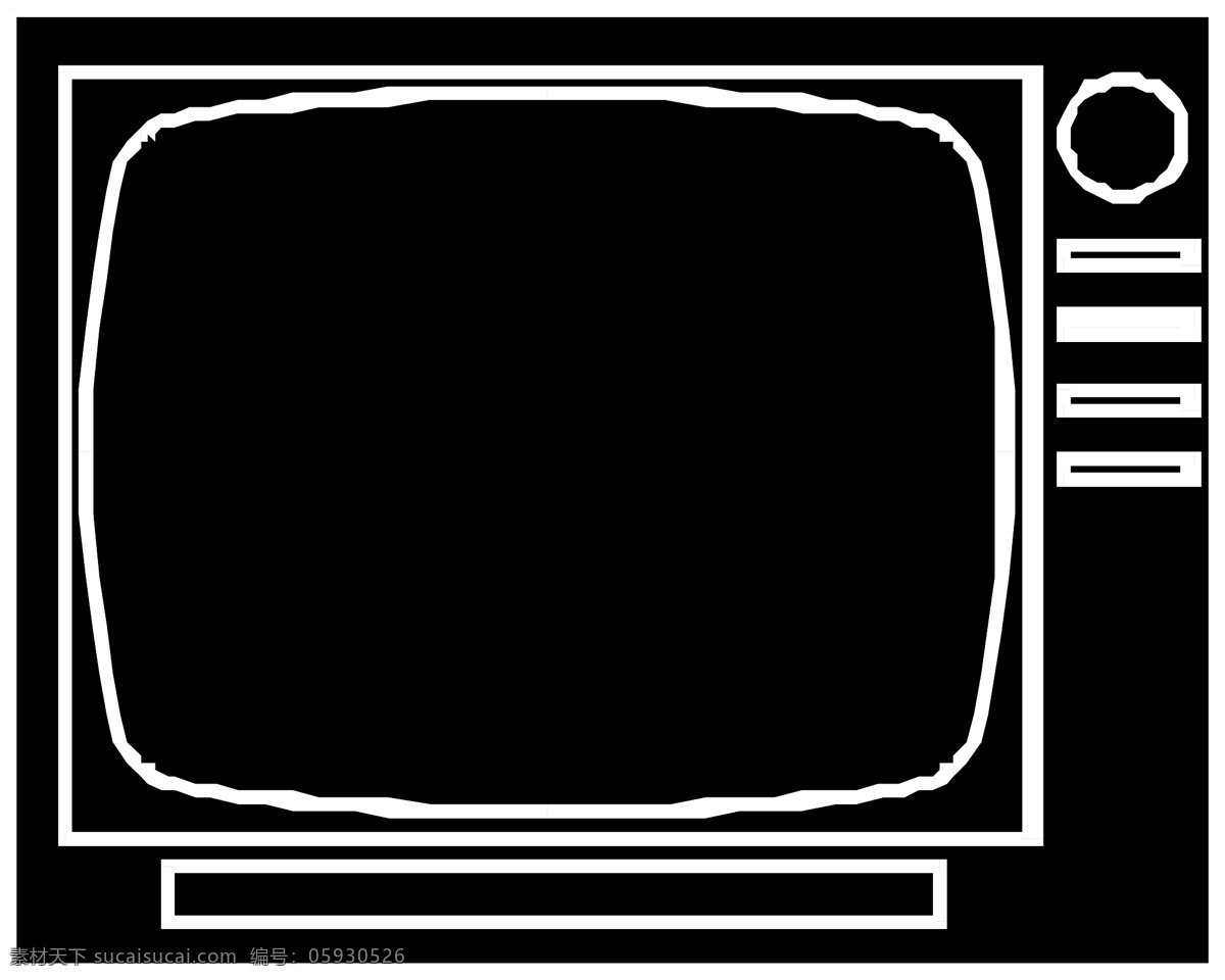 黑白电视机 诎椎缡踊 黑色