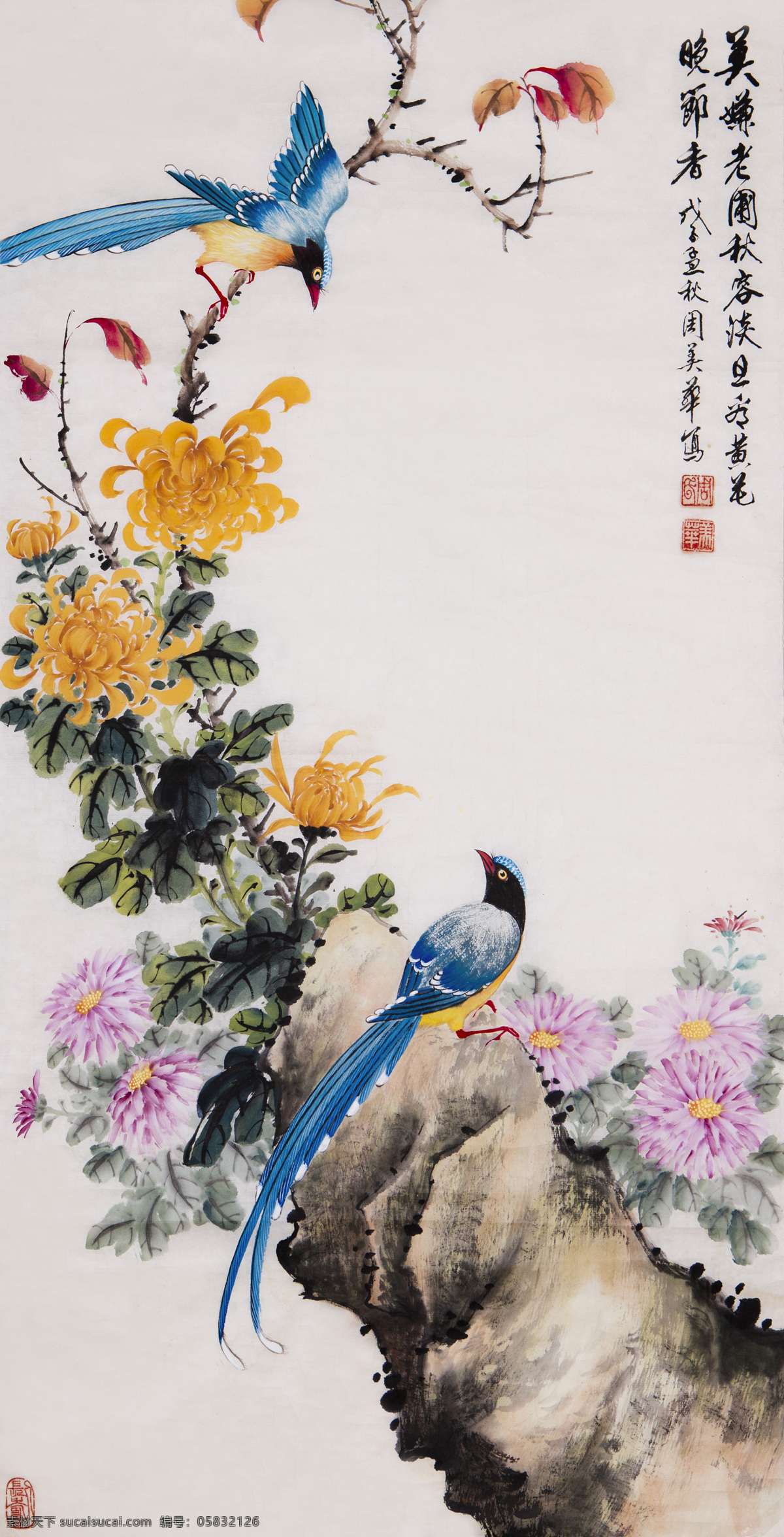 花鸟国画 花卉 小鸟 国画 壁画 装饰画 国画专辑 文化艺术 绘画书法