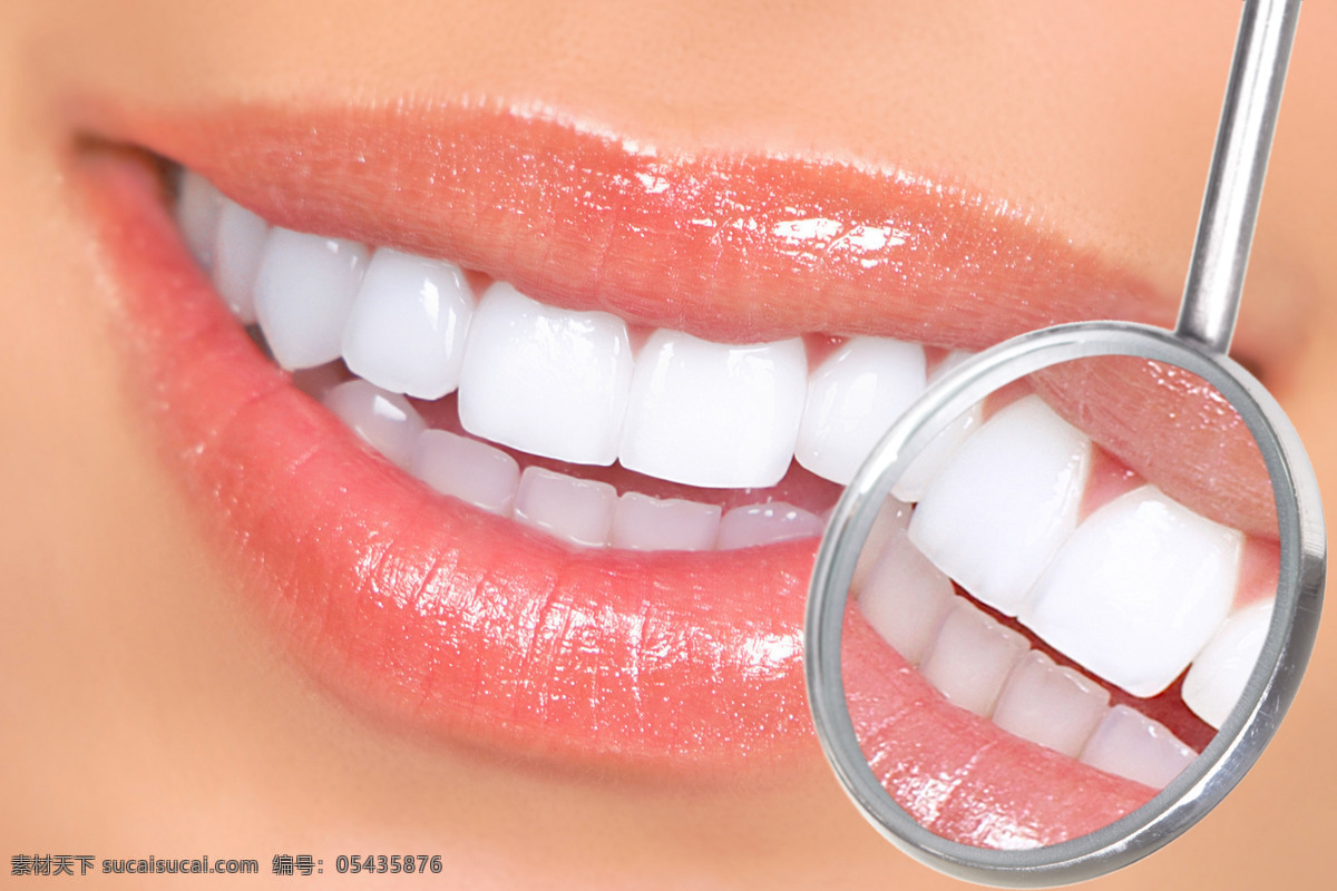健康 洁白 牙齿 牙科医院 美白 洁白牙齿 口腔 放大镜 人体器官图 人物图片
