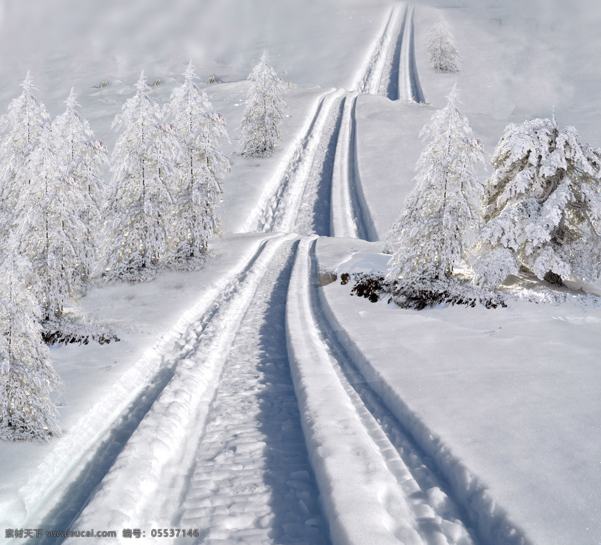 美丽 雪地 风景 美丽景色 自然风景 马路上的雪景 汽车图片 现代科技