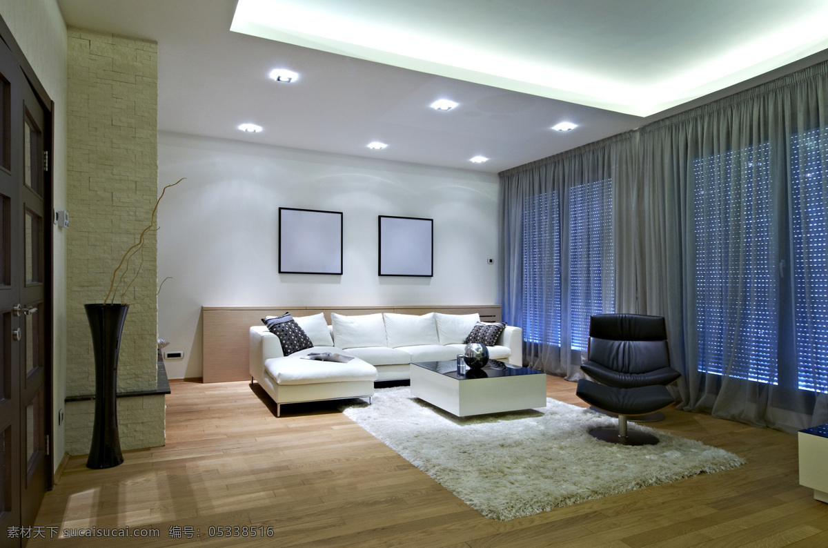 宽敞明亮 客厅 地毯 沙发 室内设计 环境家居