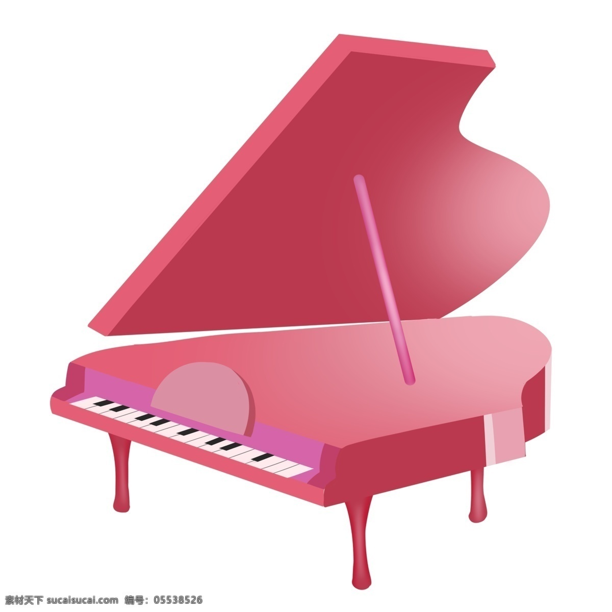 创意红色钢琴 创意 红色 钢琴 插图
