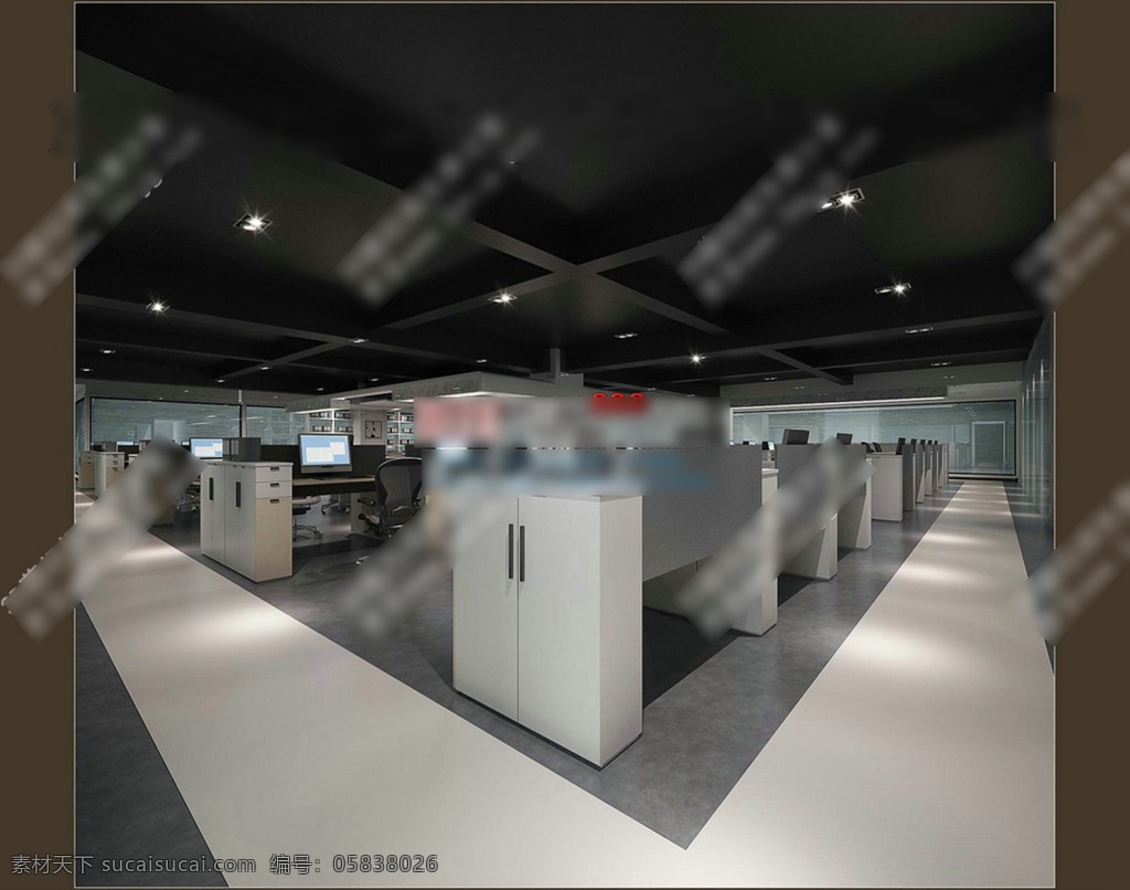 办公室 效果图 模型 3dmax 3d设计模型 max 办公效果图 室内模型 室内设计 源文件 室内 渲染表现 黑色