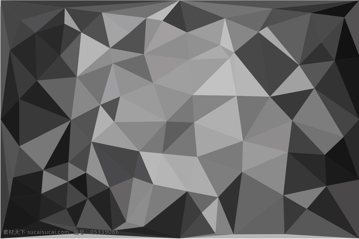 折纸效果黑白 抽象 三角 折纸 明暗 三角形 素材源文件
