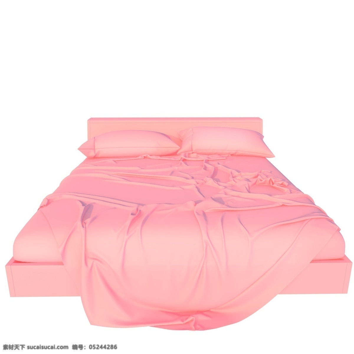 舒适家具 床 席梦思 软床 粉色