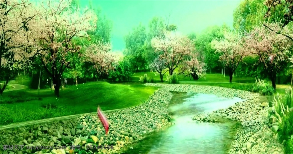 背景视频 led 视频 主题背景 唯美视频 树叶飘落 森林 小溪 多媒体 flash 动画 动画素材 mp4