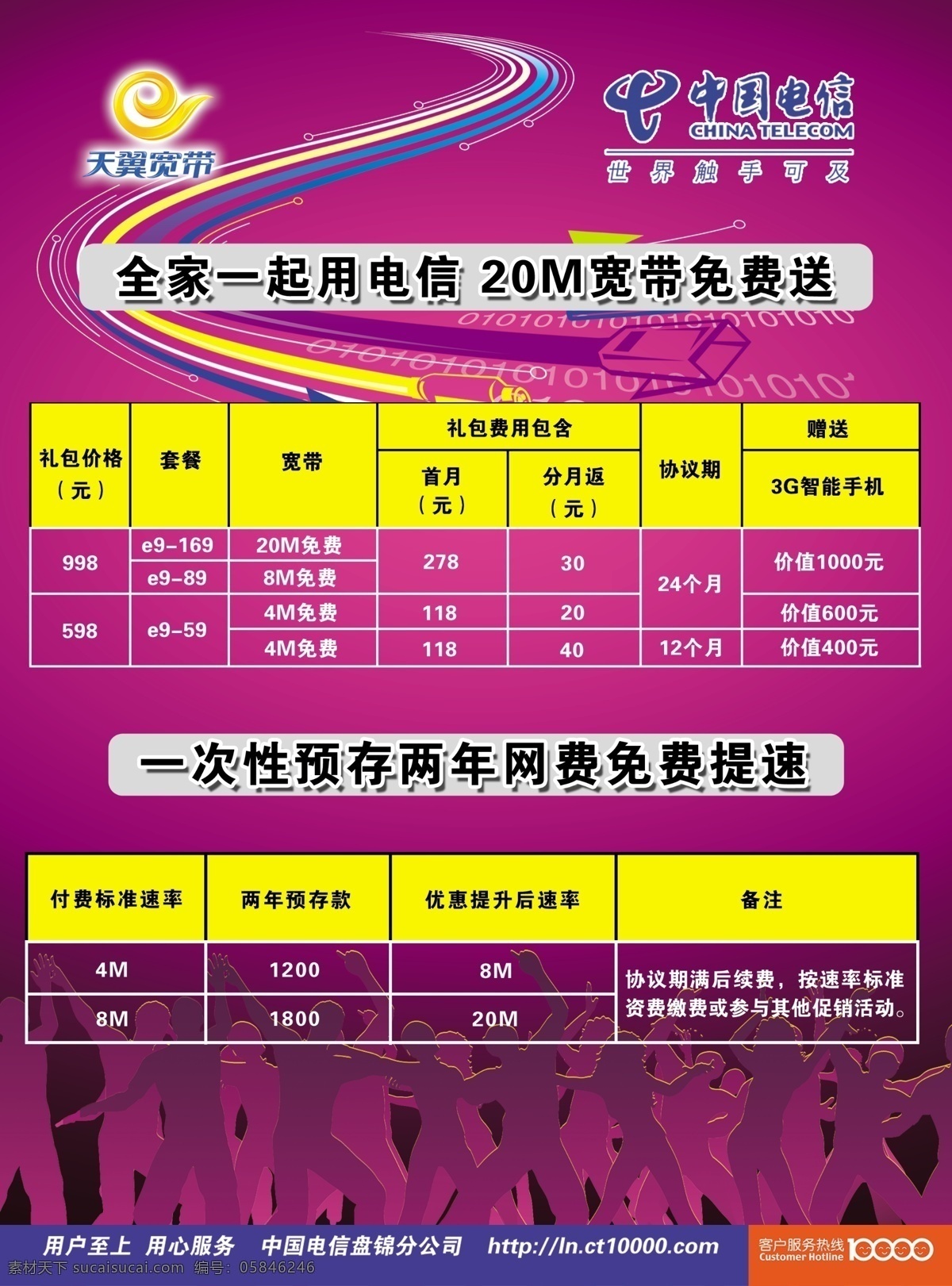 分层 电信 电信海报 人物剪影 线条 源文件 海报 模板下载 电信标 天翼标 电信套餐 其他海报设计