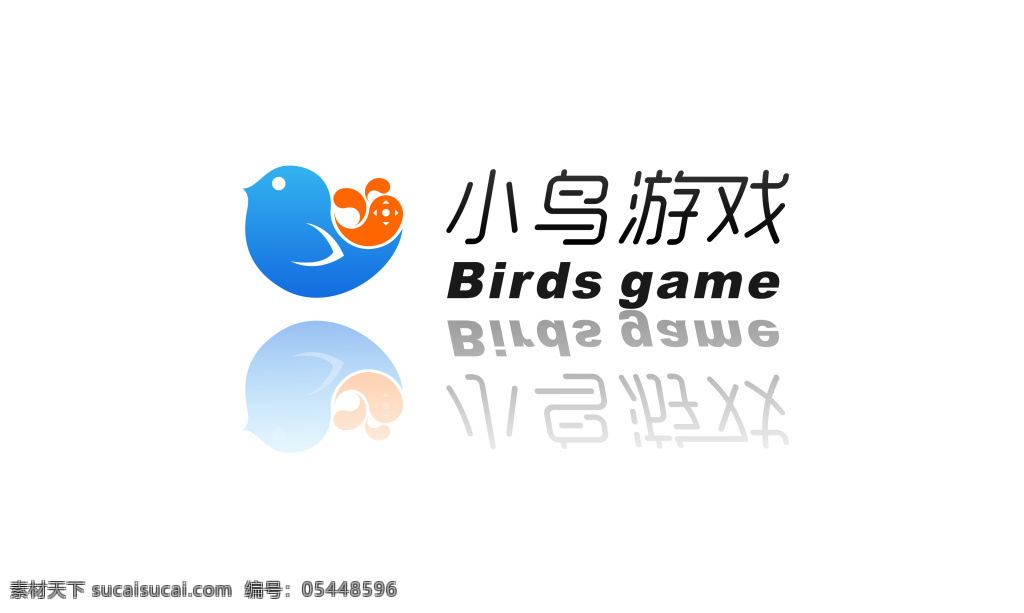 小鸟游戏平台 娱乐 游戏 logo 白色