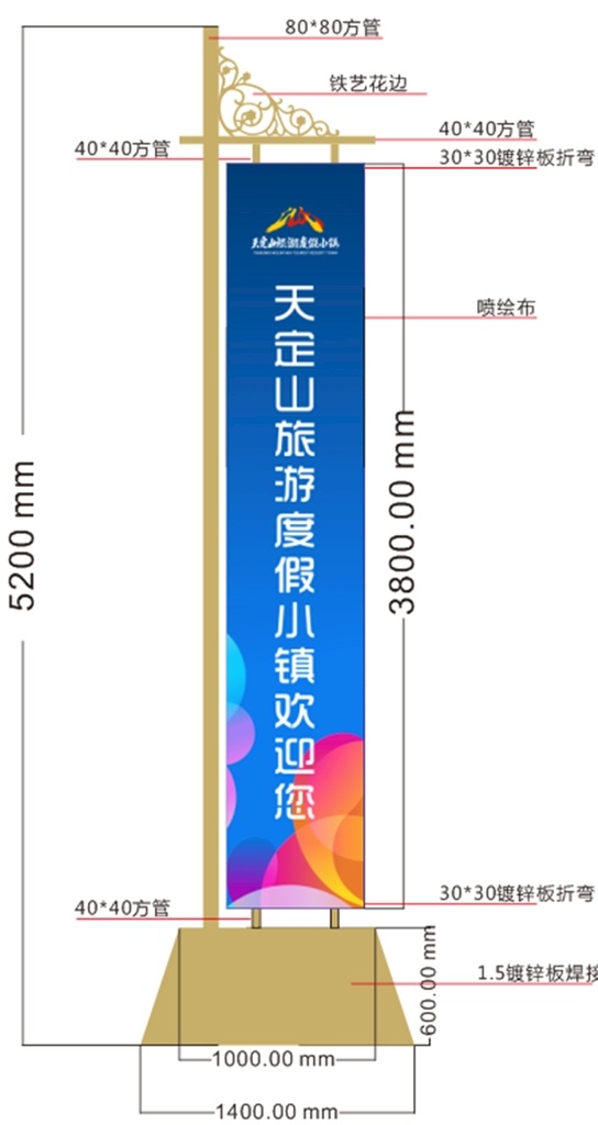 道旗图片 道旗 旅游宣传 海报 立体 小镇 花边