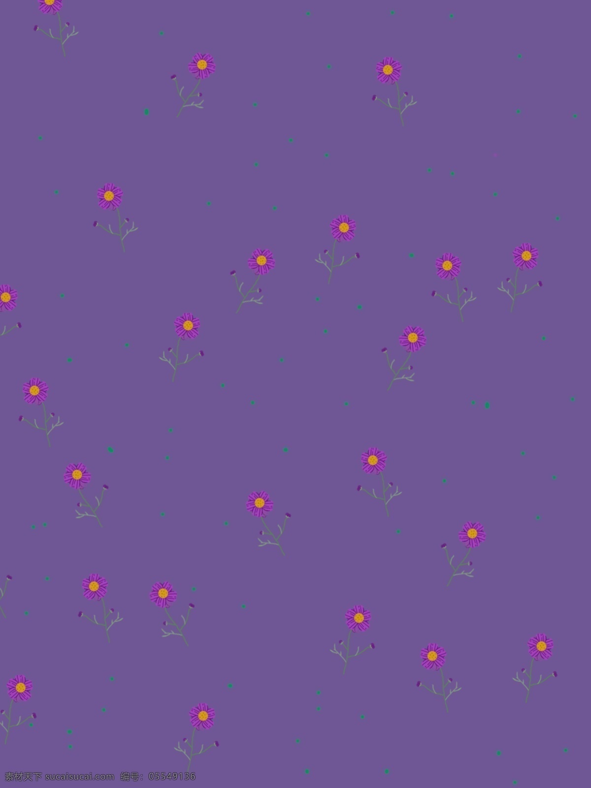 手绘 小 清新 碎花 背景 小清新 梦幻 紫色