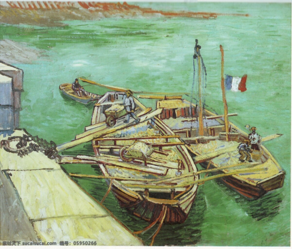 河岸 作品 材质 布面 油画 梵高 文化艺术 绘画书法