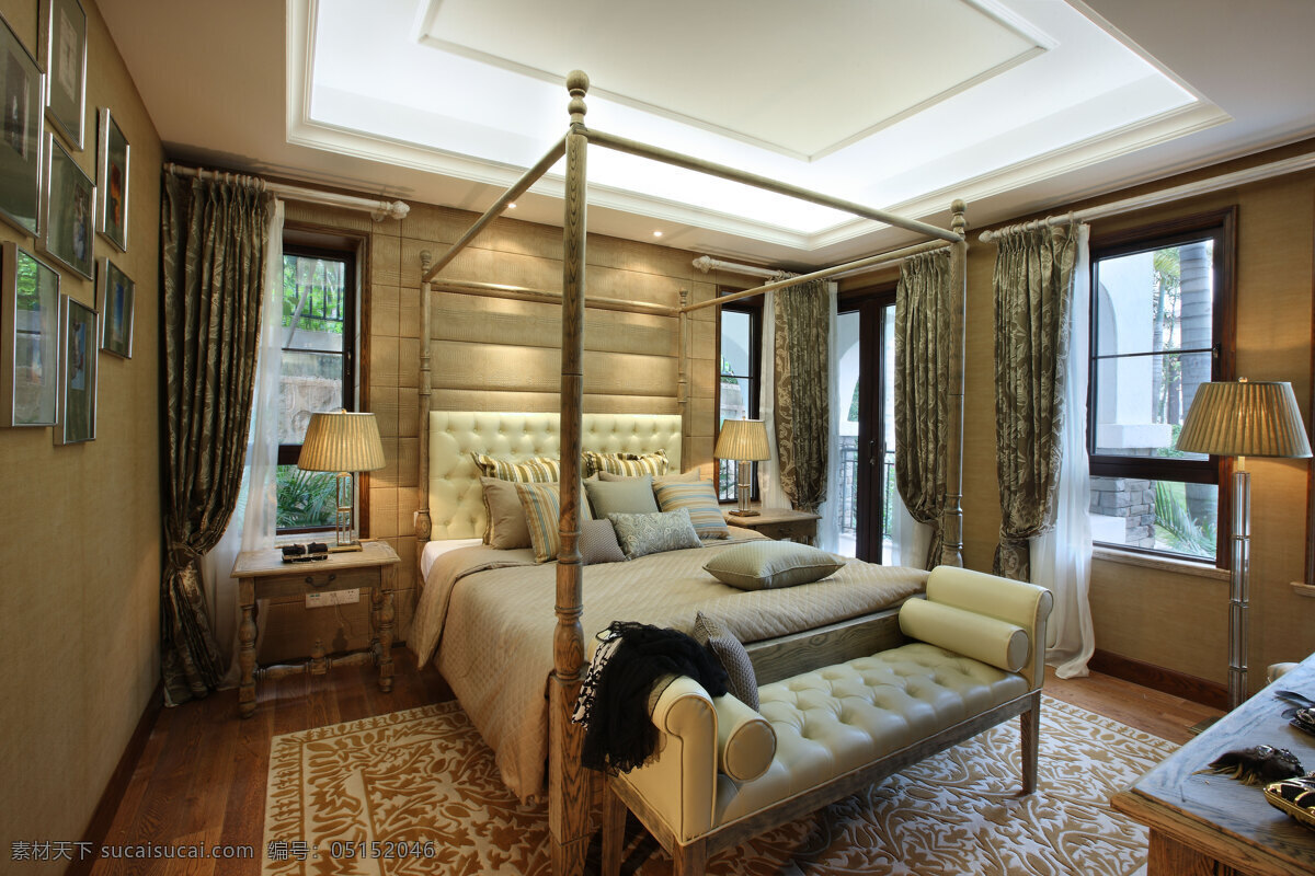 卧室 高端 建筑园林 欧式风格 奢华 室内设计 室内摄影 卧室设计 装饰素材