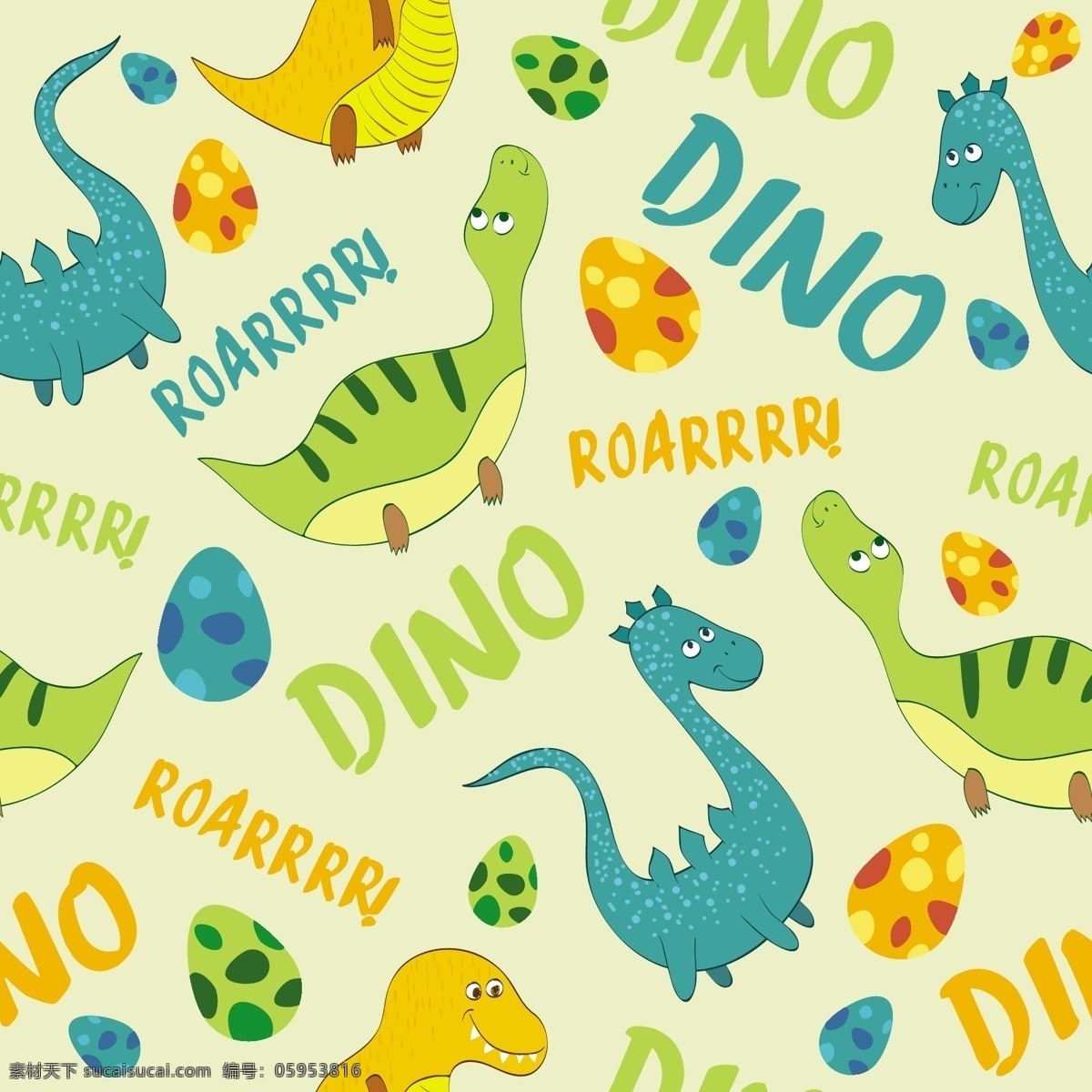 恐龙矢量素材 动物 恐龙 恐龙图案 矢量素材