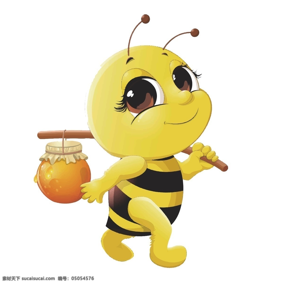 可爱蜜蜂 可爱 蜜蜂 黄色 采蜜 笑脸蜜蜂 采蜜蜜蜂 分层 背景素材