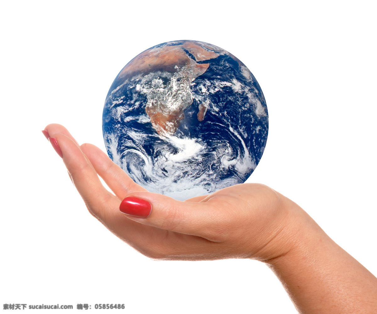 手 托 地球 手托捧水晶球 女人 玻璃球 透明球 球体 地球图片 环境家居