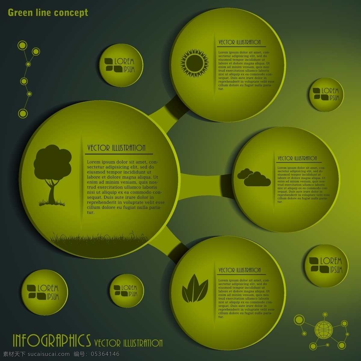 绿色 有机 环保 信息 图表 绿色有机 环保信息图表 矢量标签 矢量图表 网页标签 办公学习 生活百科 矢量素材 黄色