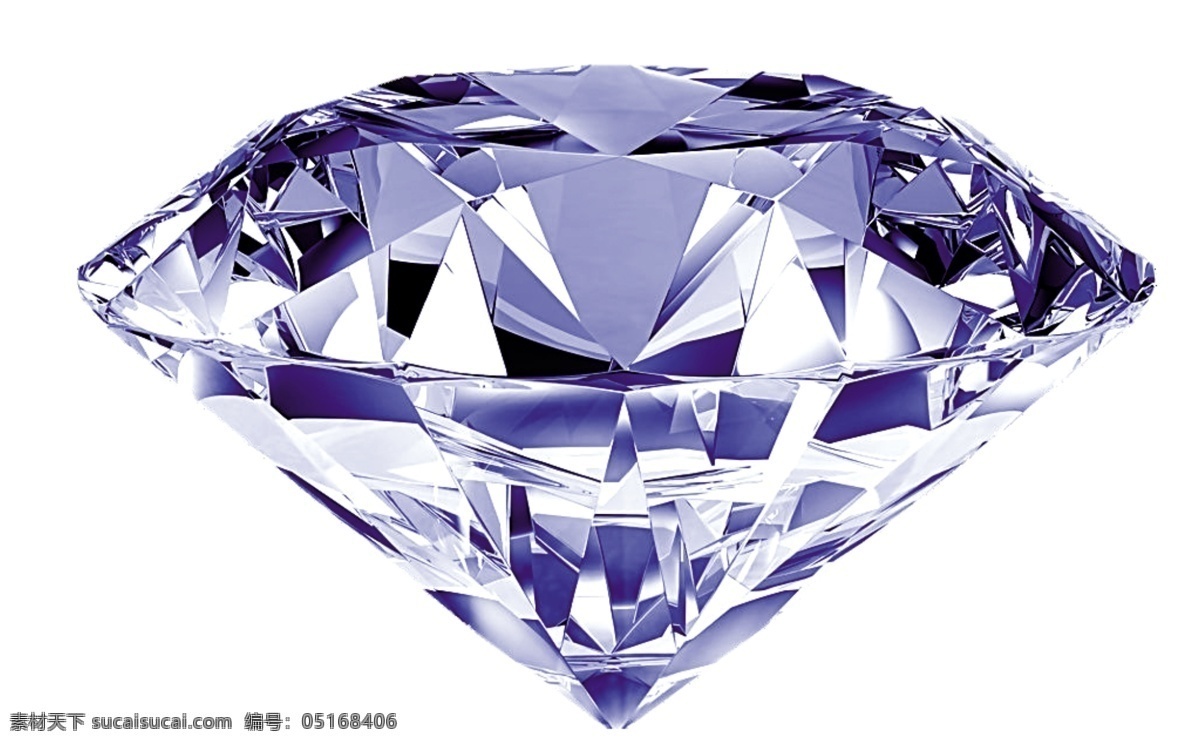 蓝色钻石 水晶 宝石 分层