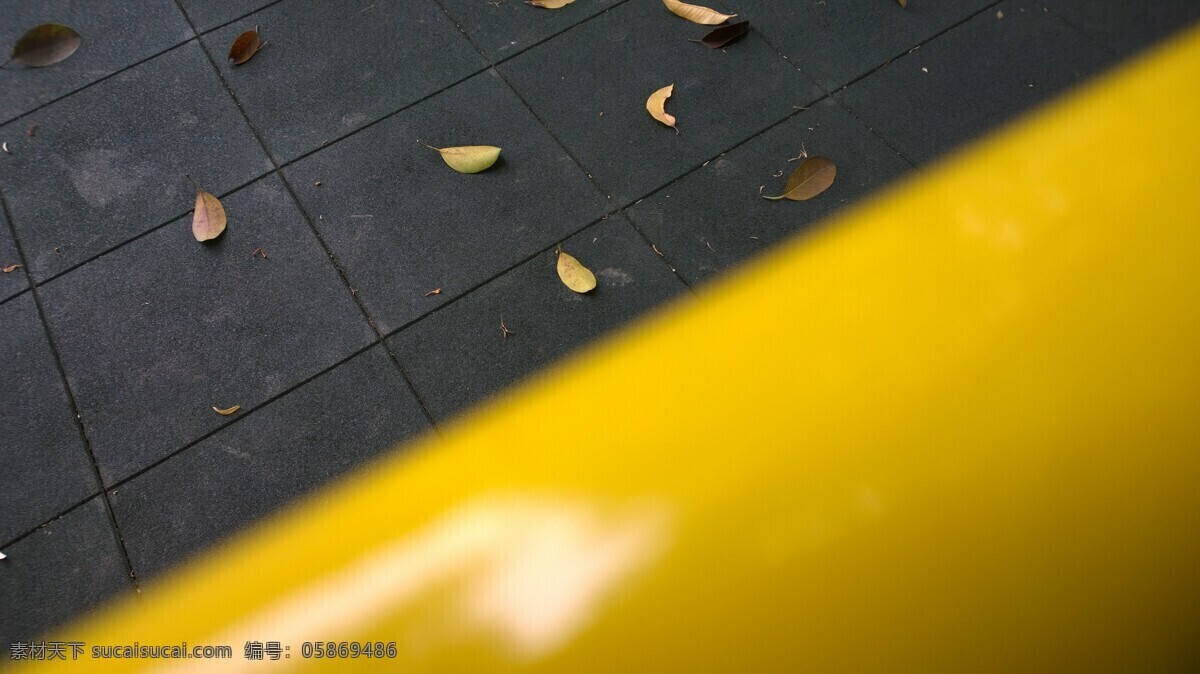 单杠 创意 地板 黑 建筑摄影 建筑园林 叶子 黄