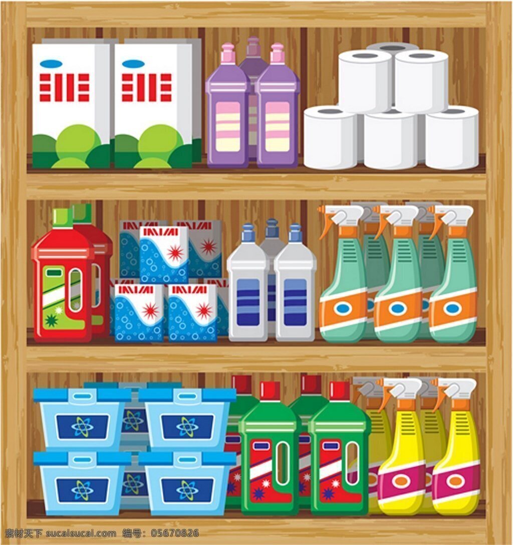 超市 商品 货架 背景 图 广告背景 广告 背景素材 洗洁精 清洁剂 瓶子 厨房用品 厨房 纸巾 实木橱柜 店铺