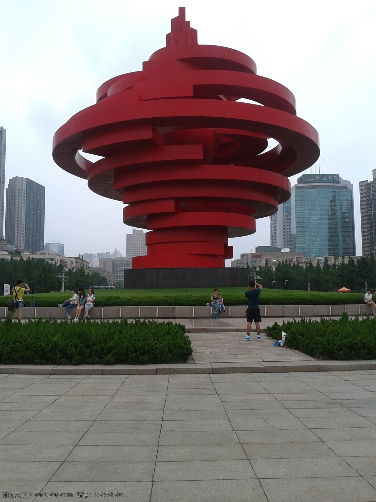 五月的风雕塑 五月的风 雕塑 五四广场 青岛 红色 建筑园林