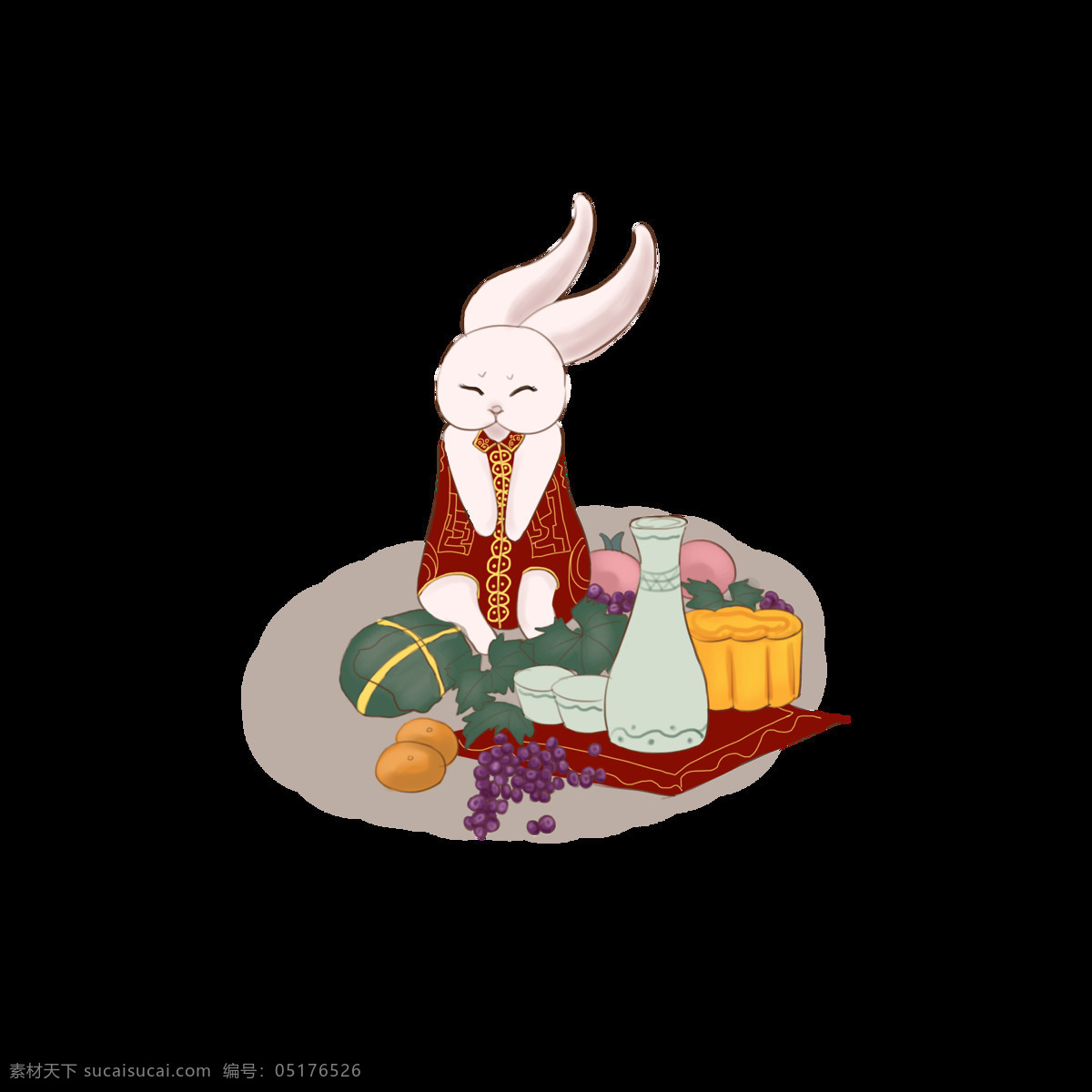 中秋节 欢乐 兔子 节日 场景 元素 购物 花朵 红色 喜庆 传统节日 月饼 高兴 吃月饼 望月 树木 气氛 灯笼 思念