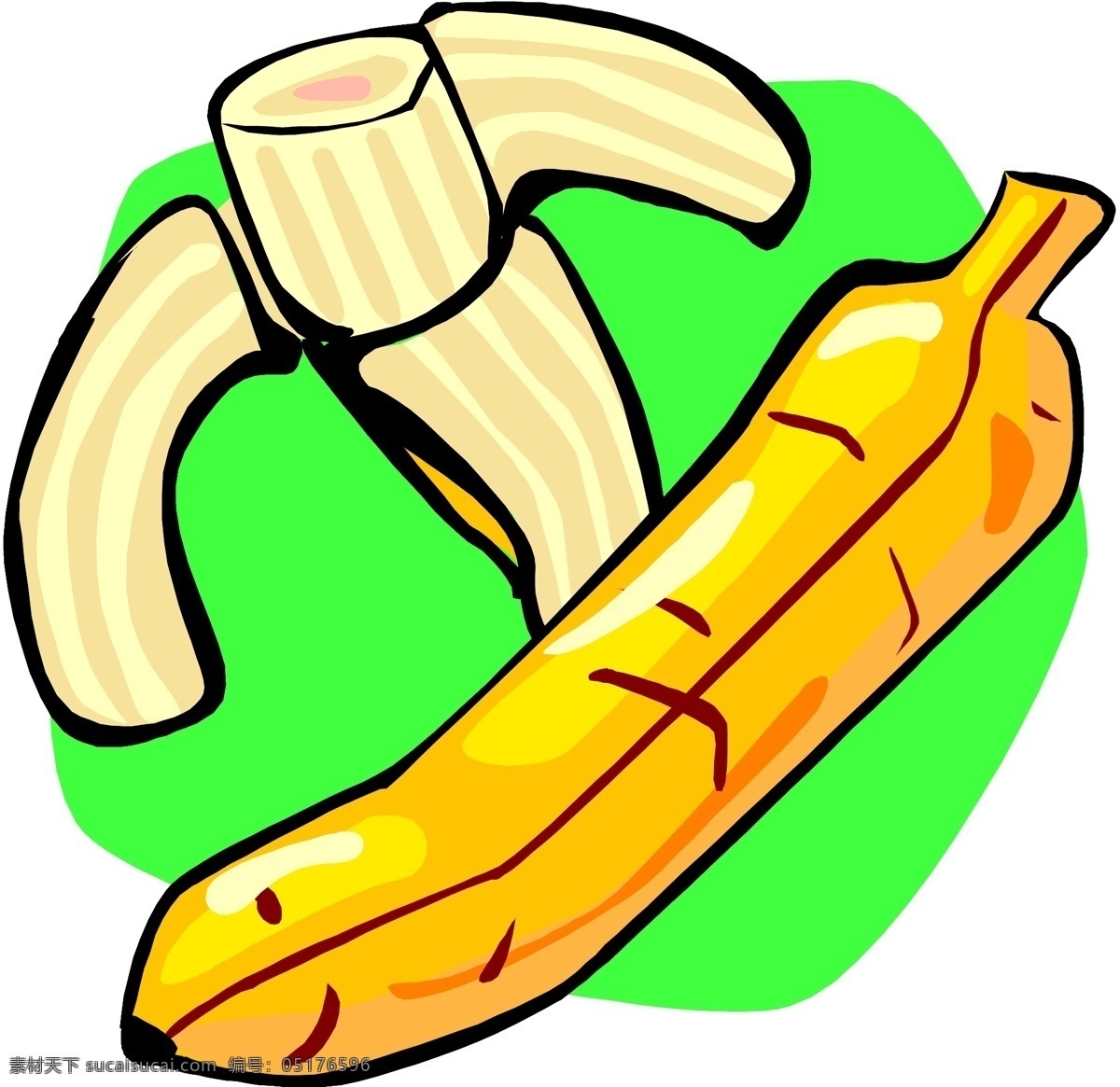 香蕉 矢量 生物 世界 矢量素材 矢量图 蔬果 水果 水果矢量图 香蕉矢量素材 拨香蕉 香蕉皮 其他矢量图
