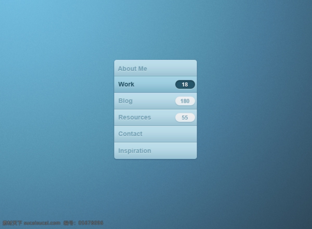 淡淡 蓝色 垂直 导航 菜单 光 蓝色的 免费 ui元素 垂直菜单 计数器 导航ui元素 矢量图