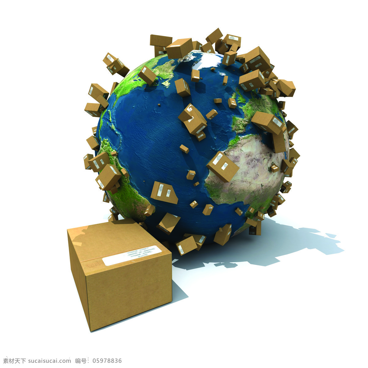 运输 物流 货运 货物运输 纸箱 箱子 地球 汽车图片 现代科技