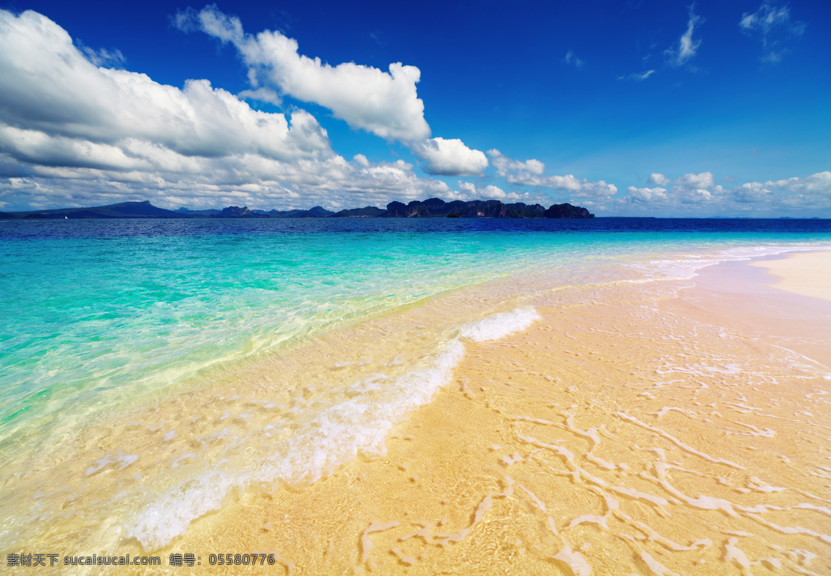 白云 岛屿 风景 海滩 海洋 蓝天 美丽 沙滩 风景图片 山水风景 自然景观 psd源文件