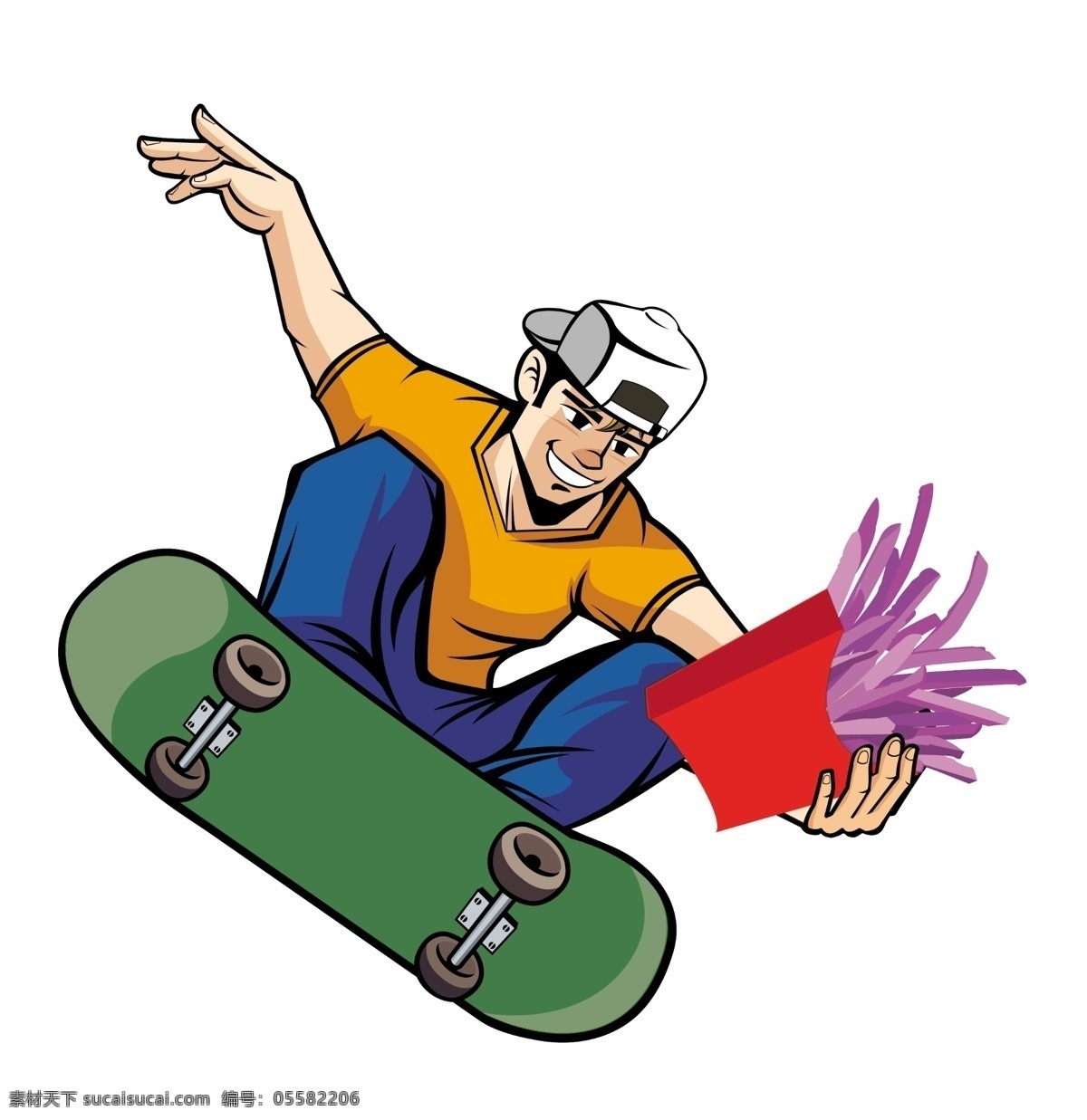 滑板少年 滑板 卡通滑板少年 卡通人物 卡通 人物 少年 青少年 运动 分层