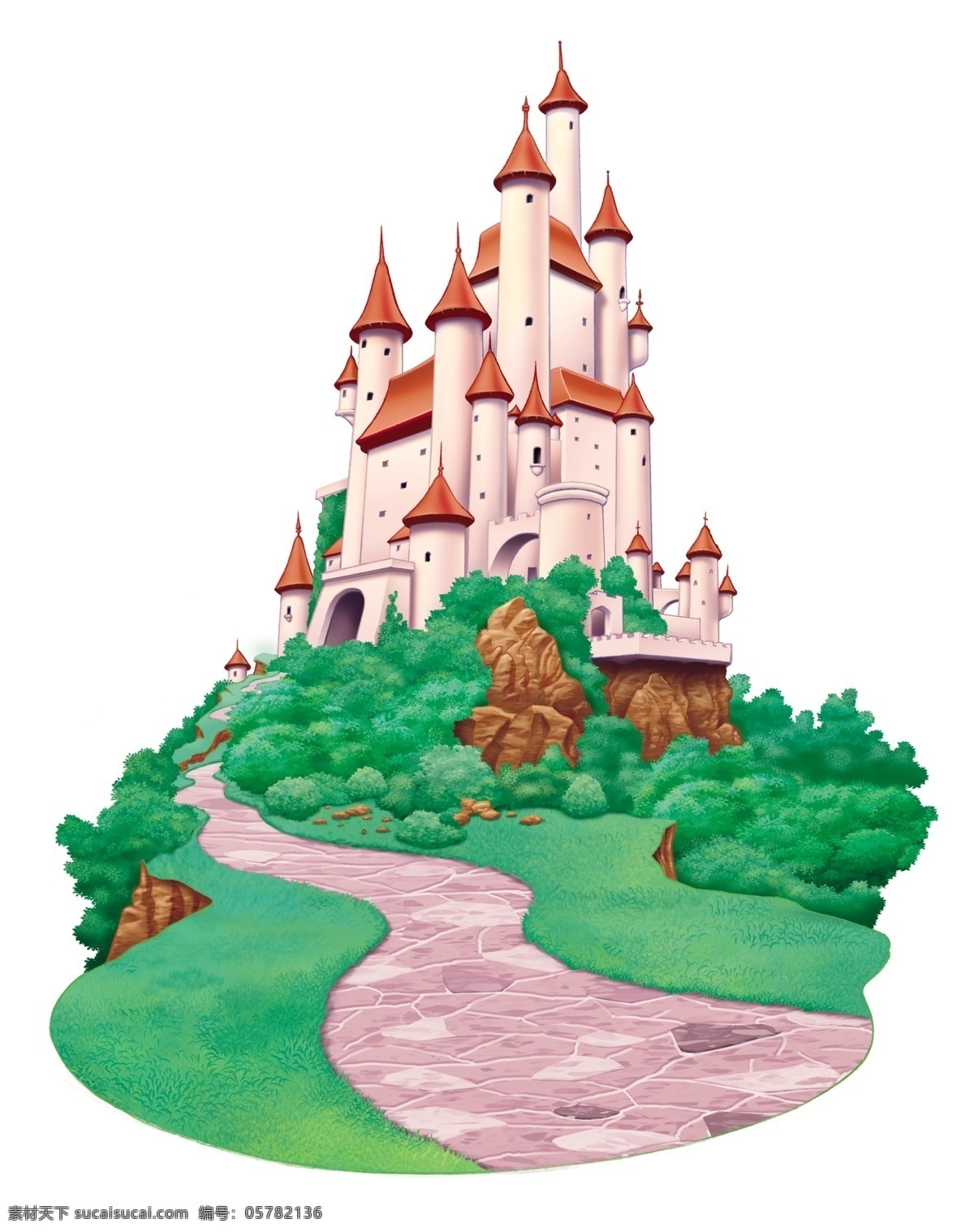 迪士尼 白雪公主 城堡 卡通 梦幻 psd源文件