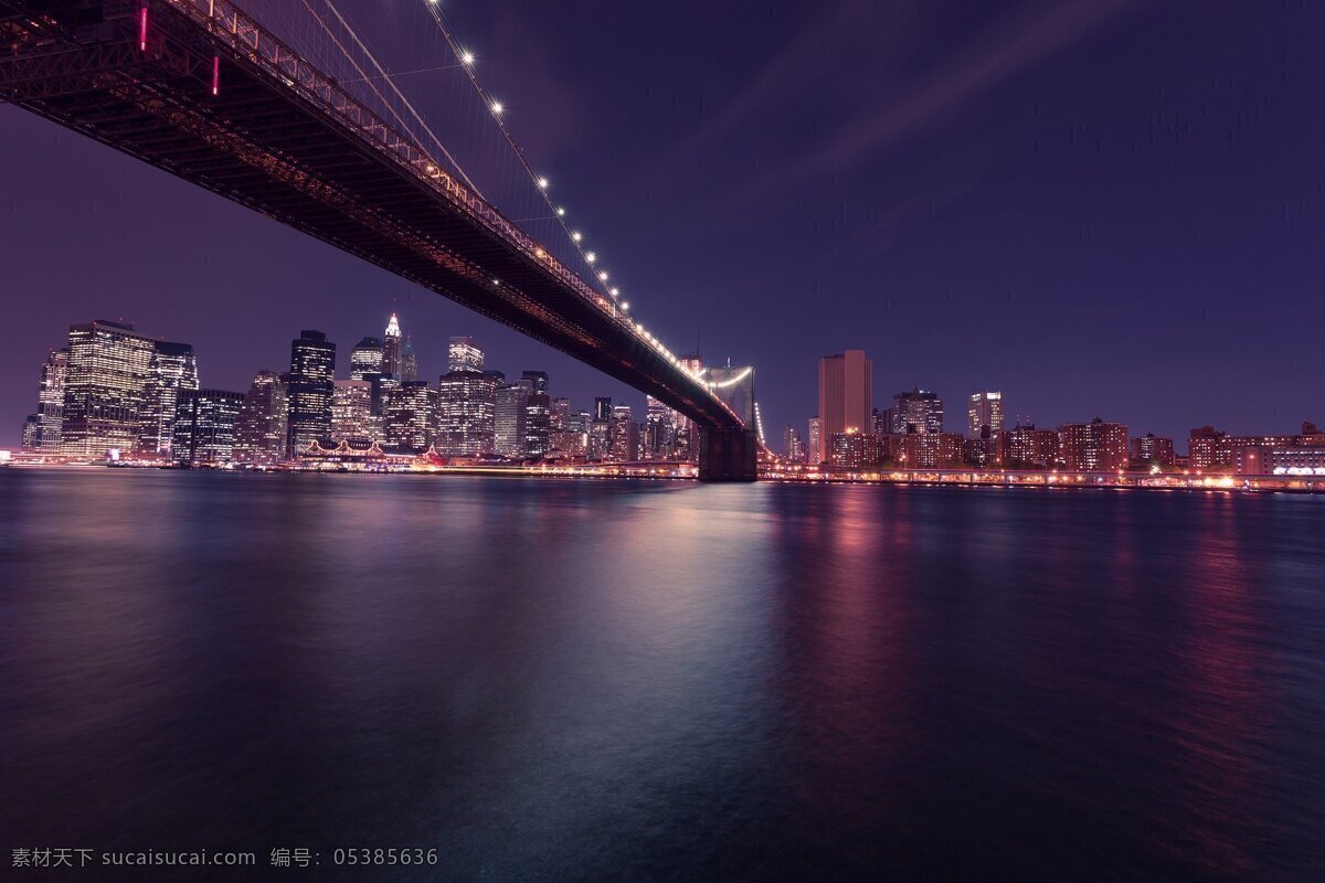 城市 大桥 海 夜景 灯光 地产 宏伟大气 自然景观 建筑景观