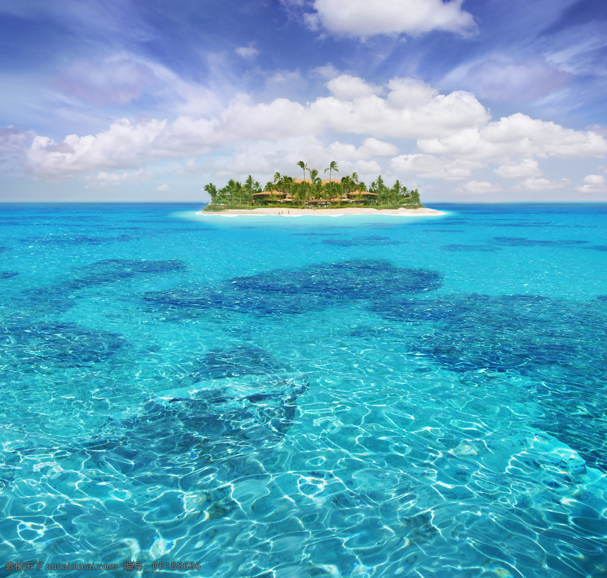 海景风光 海景 海上风光 漂亮的小岛图 小岛 风光 大海 风景 海水 蓝色 高清图片 创意图片 海水蓝天 白云 海天相接 岛屿 自然风光 自然景观