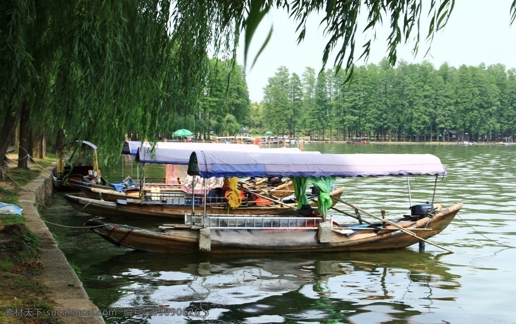 武汉东湖 东湖 游船 船 划船 湖 树 旅游摄影 国内旅游