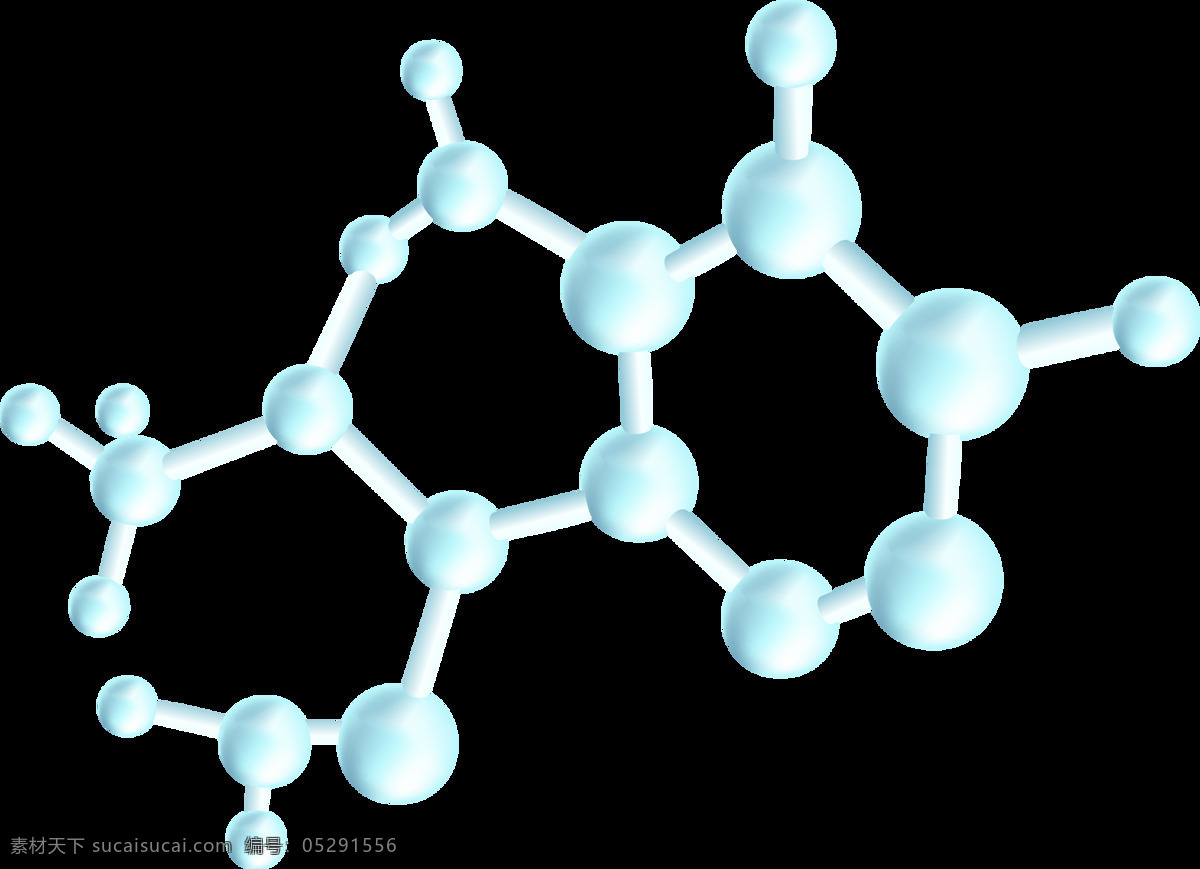 手绘 细胞 数据 元素 简约 蓝色渐变 几何 免抠