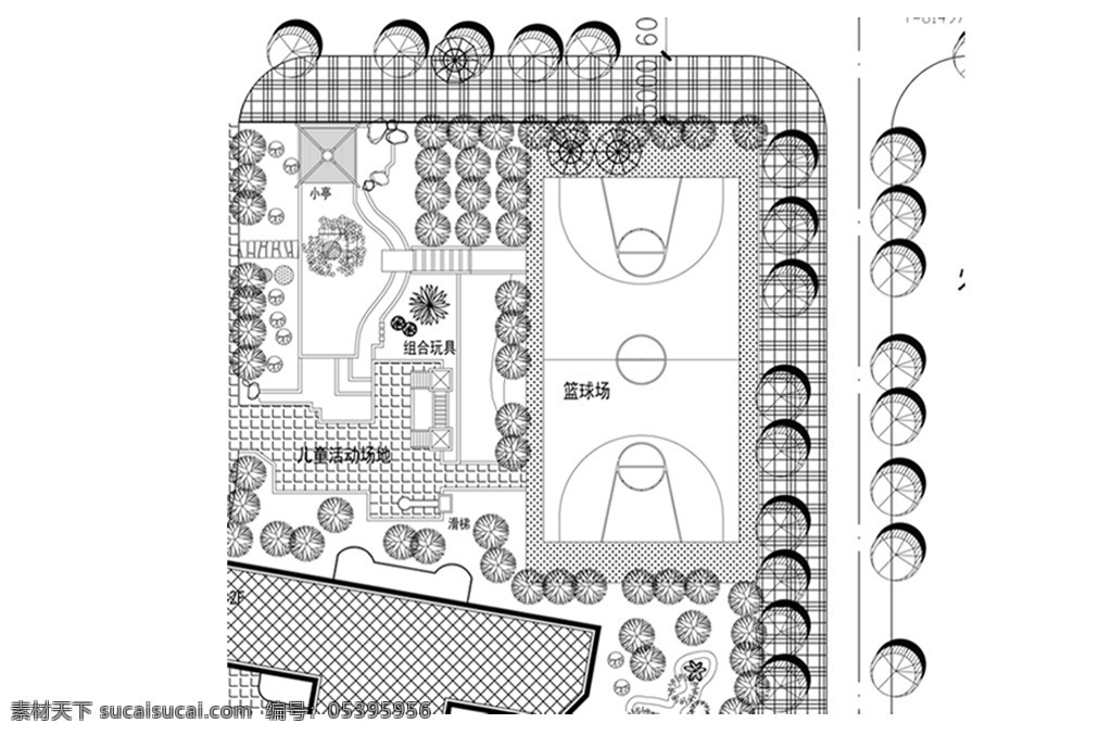 cad 活动区 景观 规划 园林平面图 cad平面图 景观规划 施工 工程施工 园林图 工程平面图 cad景观