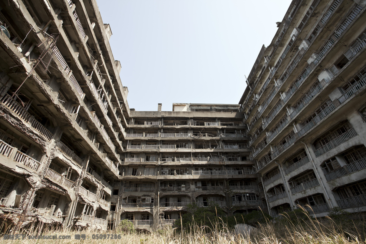 废弃的建筑 城市建筑 高楼 房屋建筑 荒废 公寓 其他类别 生活百科 黑色