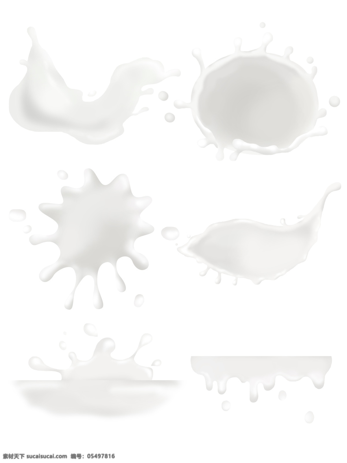 手绘 喷溅 创意 造型 牛奶 液 牛奶液 液体 效果元素