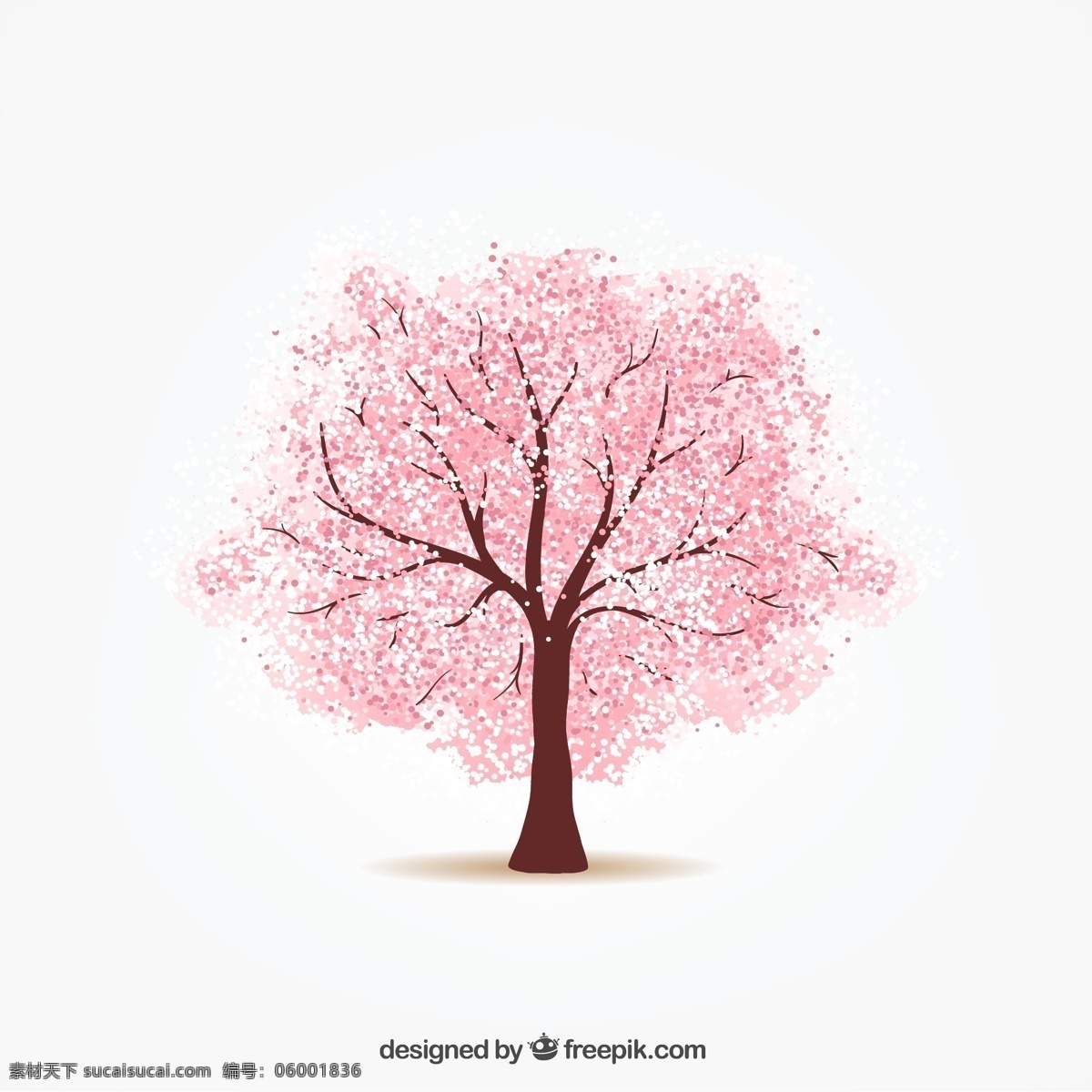 粉色樱花树 粉色树 树木 大树 植物 曲线 线条 生物世界 树木树叶