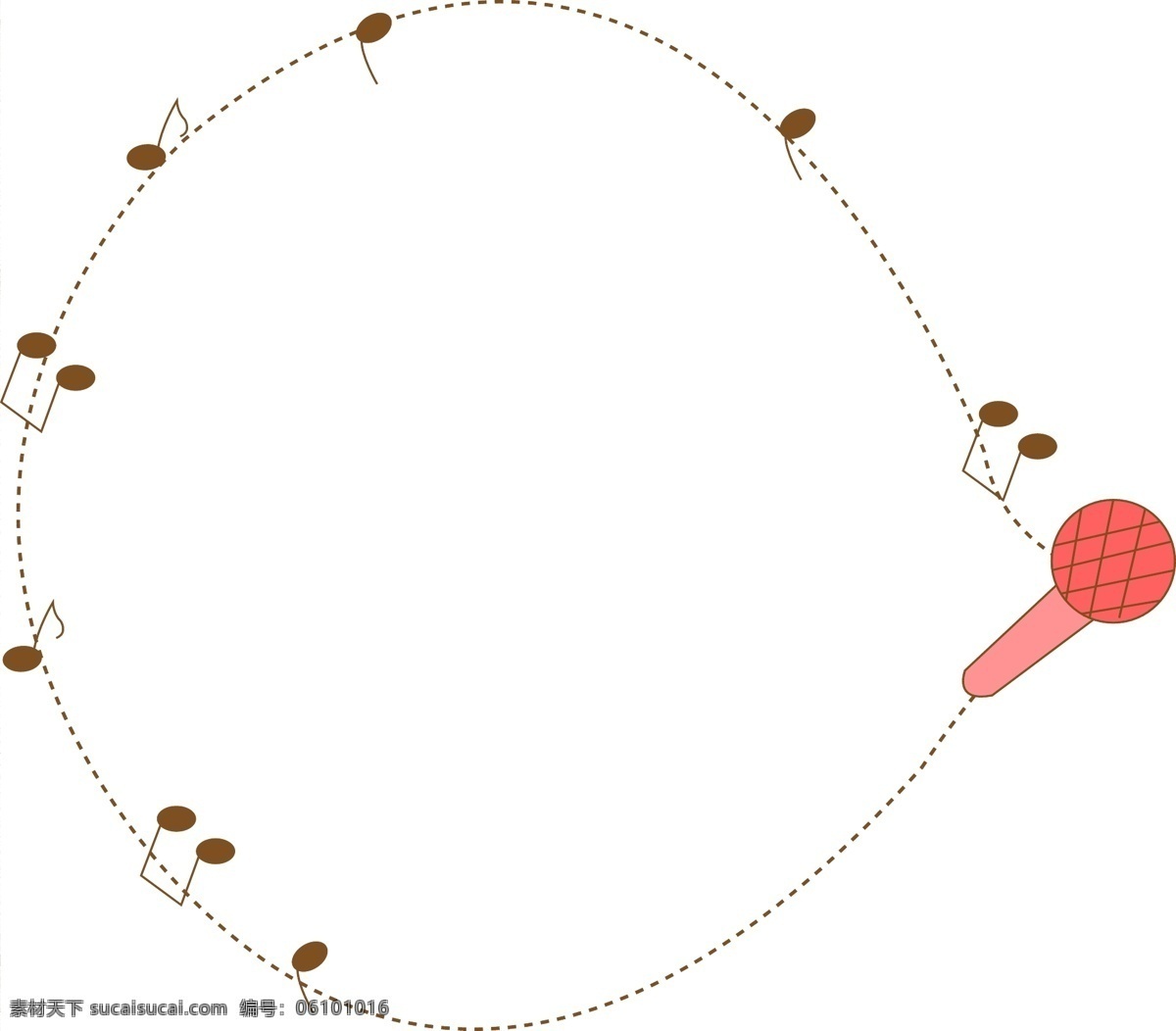 红色 麦克风 边框 话筒 音符