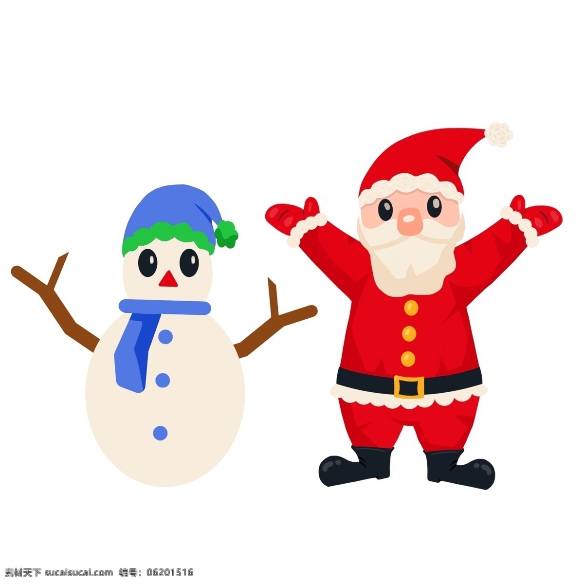 卡通 圣诞老人 可爱 手绘 礼物 礼物盒 圣诞节 送礼 糖果拐杖 圣诞礼物 白胡子老爷爷 大胡子 惊喜 雪人