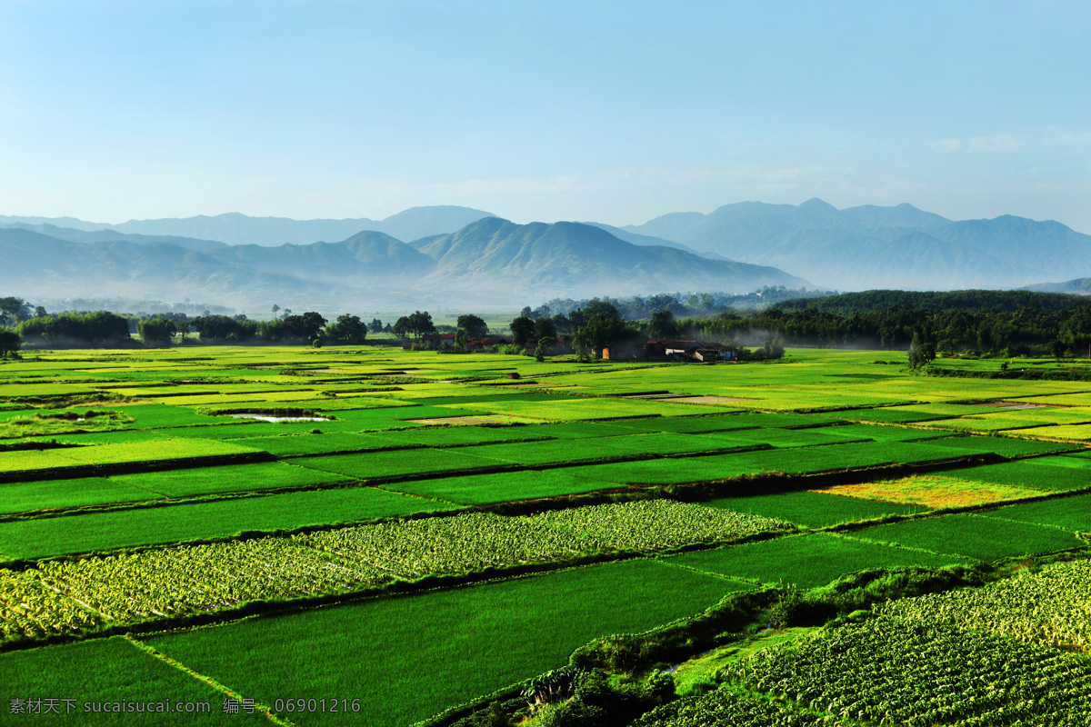 田园风光 乡村 山水 风光 蓝天 自然景观