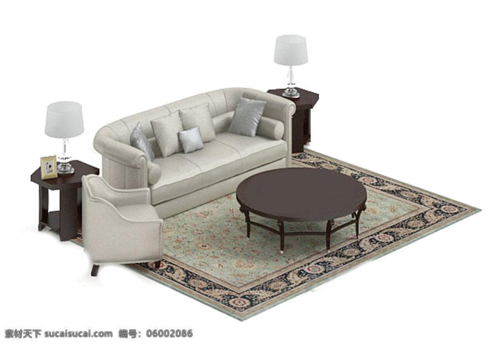 3d 沙发 设计素材 模板下载 模型 茶几模型 客厅效果图 max 白色