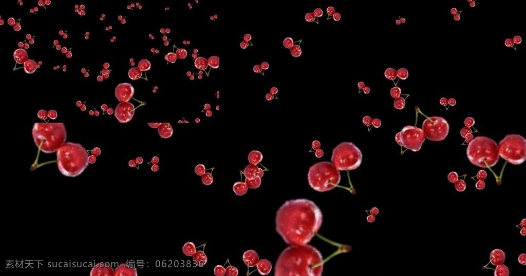 水果 背景 带通道 掉落樱桃 背景水果 水果下落 水果樱桃 视频樱桃背景 多媒体 影视编辑 视频 模板 影视 mp4