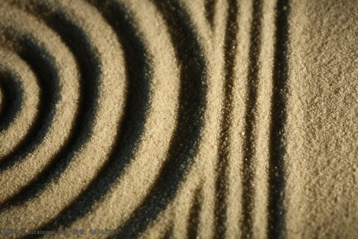 圆 环形 沙 纹 spa 沙滩 沙石 沙子 沙粒 沙纹 自然风景 其他风光 风景图片