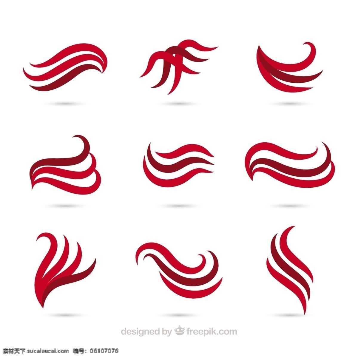 红色 音调 抽象 波 集合 标志 商业 线条 颜色 波浪 平面 企业 公司 抽象标志 企业形象 品牌 抽象线条 现代 平面设计 符号 身份