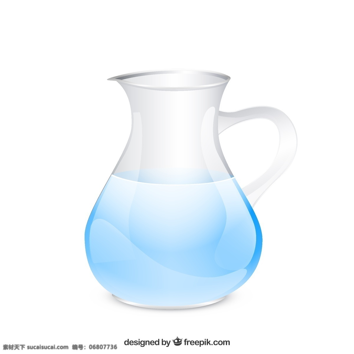 透明玻璃水壶 透明 玻璃 水壶 蓝色 日常用品 白色